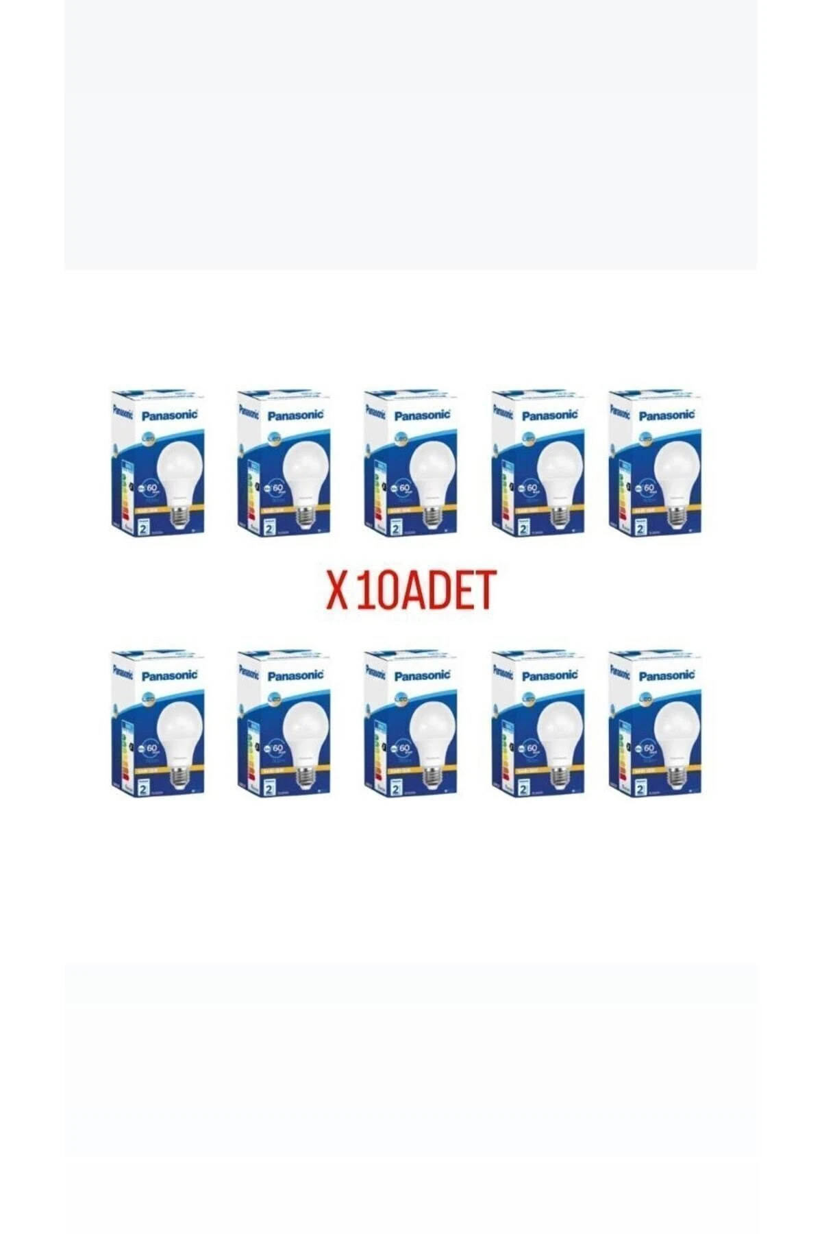 E27 LED Ampul 8.5W-60W 2700K Sarı Işık (10 Adet)